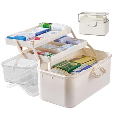 Eyccier Tragbarer Erste -Hilfe -Box Kunststoffmedikament Organizer 3 Layers Tablet Organizer Lockable Speicherbox mit Griff M... Eyccier Tragbarer Erste -Hilfe -Box Kunststoffmedikament Organizer 3 Layers Tablet Organizer Lockable Speicherbox mit Griff M... von Eyccier