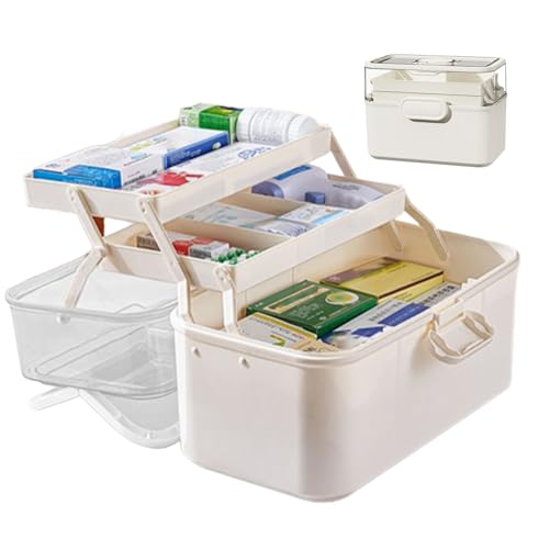 Eyccier Tragbarer Erste -Hilfe -Box Kunststoffmedikament Organizer 3 Layers Tablet Organizer Lockable Speicherbox mit Griff XL... Eyccier Tragbarer Erste -Hilfe -Box Kunststoffmedikament Organizer 3 Layers Tablet Organizer Lockable Speicherbox mit Griff XL... von Eyccier