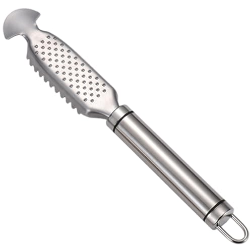 Fisch -Scaler -Entferner, 9 -Zoll -Edelstahl -Fisch -Descaler -Werkzeug mit Ingwer ＆ Knoblauchschleife und Hängegriff für Küche. von Eyccier