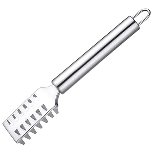 Fish Scaler Fish Scale Remover Fisch Descaler -Werkzeug Fisch Skala Planer Remove Scraper Sägezahn -Extraktor Edelstahl mit festem Grip Küchenwerkzeug von Eyccier