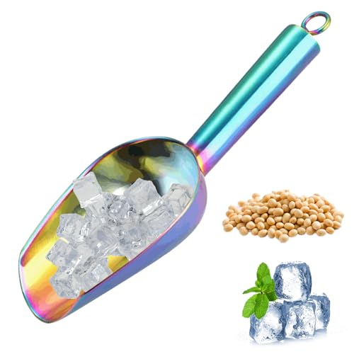 Metall Ice Schaufel Edelstahl Eiswürfel Schaufel Food Scoop für Bar Haustier Futter Metall für Küchenversorgung farbenfroh von Eyccier