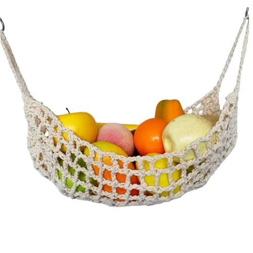 Obsthängematte, hohl hängende Obstkorb mit Haken, Bananenhängematte für Zuhause, Boot, RV... Obsthängematte, hohl hängende Obstkorb mit Haken, Bananenhängematte für Zuhause, Boot, RV... von Eyccier
