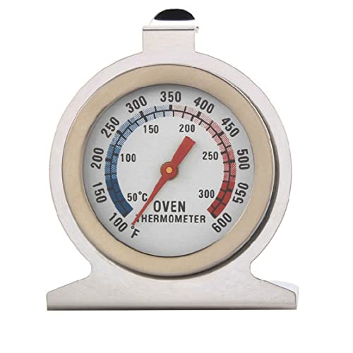 Ofenthermometer Edelstahl Ofen Thermometer Großes Zifferblatt Kochthermometer Instant Read Backthermometer BBQ Pizza Ofenzubehör Einfach zu lesen von Eyccier