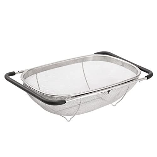 Over Sink Colander Fine Mesh Edelstahlsieg Korb mit Griff für Küchenspüle s von Eyccier
