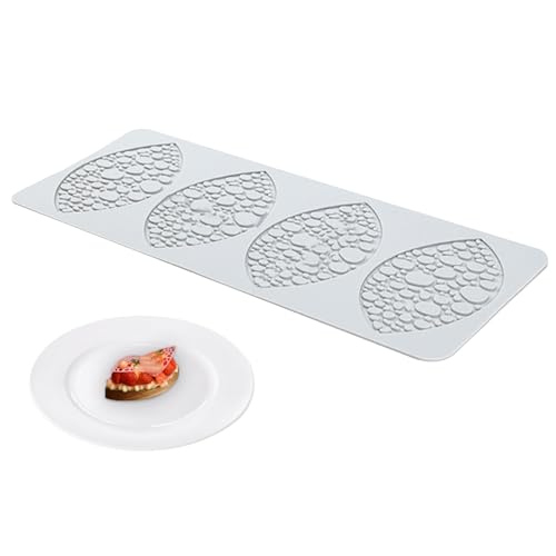 Spitze Silikonform 4 Hohlraumblattform Tuille Formen DIY Nicht-Stick-Spitzenform Flexible Lebensmittelqualität wiederverwendbare hitzebeständige Silikonformen für Fondantschokolade... von Eyccier