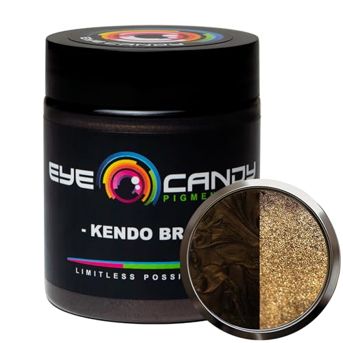 Eye Candy Glimmerpulver-Pigment "Kendo Brown" (25 g) Mehrzweck-Hilfsmittel für Bastelarbeiten,Holzbearbeitung, Epoxid, Harz, natürliche Badebomben, Farbe, Seife, Lippenbalsam (Kendo Brown, 25 g) von Eye Candy