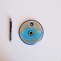 Handgemachte Wandbehang, Evil Eye Muttertags Geschenk, Modernes Wohndekor | Schütze, Nazar, Türkisch Bösen Auge Wandkunst von EyeLikeItShop