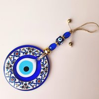 Handgefertigtes Modernes Evil Eye Wandbehang | Einweihungsparty Geschenk Wohnkultur Schutz Amulett Muttertagsgeschenk von EyeLikeItShop