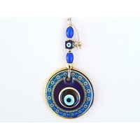 Handgemachter Wandbehang Aus Glas Mit Bösem Auge, Wanddekoration Geschenk Zur Wohnungserwärmung, Schutz Handgemachter Wandbehang Aus Glas Mit Bösem Auge, Wanddekoration Geschenk Zur Wohnungserwärmung, Schutz von EyeLikeItShop