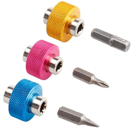Eyech 3-teiliges Mini-Fingergriff-Treiber-Set mit 1/4-Zoll-Sechskant- und Vierkant-Stecknuss, Blau/Rosa/Gelb Eyech 3-teiliges Mini-Fingergriff-Treiber-Set mit 1/4-Zoll-Sechskant- und Vierkant-Stecknuss, Blau/Rosa/Gelb von Eyech