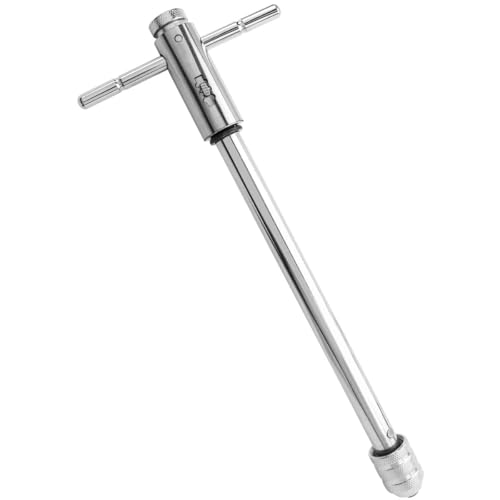 Eyech Verstellbarer T-Griff Ratschengewindebohrer, Umschaltknarre, T-Griff, Gewindeverlängerungshalter, Werkzeug für metrische M3-M8-Gewindebohrer, 248 mm von Eyech