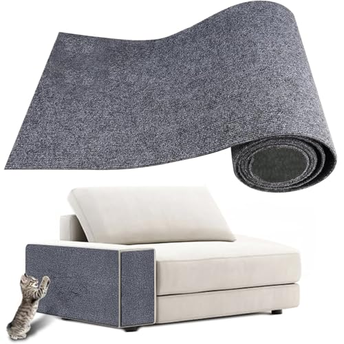DIY Katzen Krallen Kratzmatte - Selbstklebend, Wand und Couch Schutz, Teppich bedeckt, 60x200cm (Hellgrau) von Eyeleaf