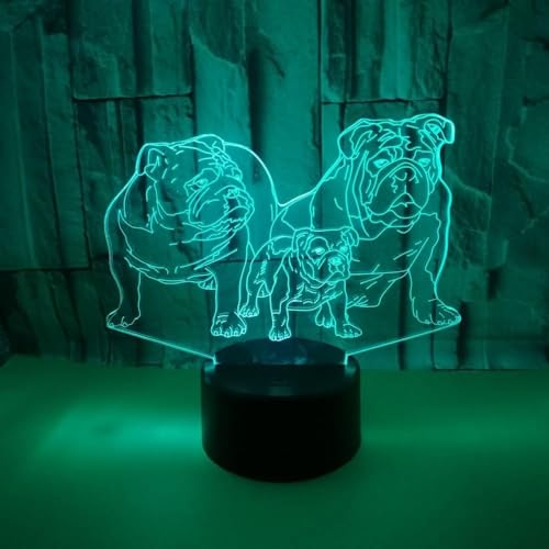 2 Stück Paw Dog Patrol Nachtlicht für Kinder,Paw Dog Patrol Spielzeug ab 2 3 4 5 6 7 Jahre Jungen Mädchen Geschenk,Paw Dog Patrol Lampe,3D LED Nachttischlampe,16 Farben Ändern mit Fernbedienung von Eygerur