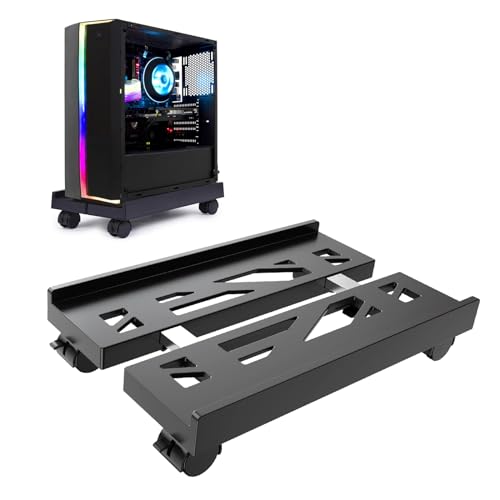 CPU Ständer Für PC,Computer Halterung,PC Halterung unter Schreibtisch,Instellbare CPU Ständer mit 4 Rollen Unter Schreibtisch Desktop Computer Tower Holder - Schwarz CPU Ständer Für PC,Computer Halterung,PC Halterung unter Schreibtisch,Instellbare CPU Ständer mit 4 Rollen Unter Schreibtisch Desktop Computer Tower Holder - Schwarz von Eymobad