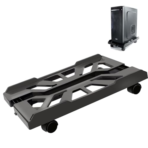 Eymobad Support de Processeur universel Pour PC,Support de Boîtier D'ordinateur,Universel Support Réglable Pour Ordinateur Support Mobile Pour PC Avec 4 roulettes verrouillables – Noir von Eymobad