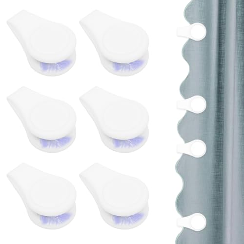 Eyoulife 6 Stück Magnetische Silikon Duschvorhang Clips Spritzwassergeschützt Winddicht Duschvorhang Magnet Selbstklebend Stabil für Duschvorhänge Fenstervorhänge von Eyoulife