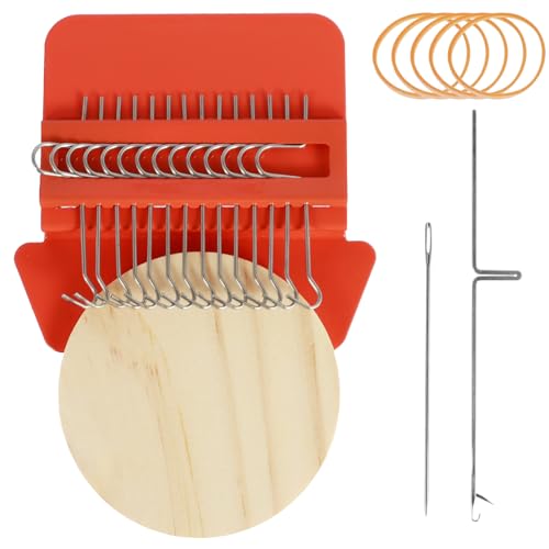 Eyoulife Kleine Webmaschine Kit Mini -Garnmaschine mit 5 Gummibändern Speed ​​Weave -Webmaschine für Kleidung DIY -Webkunst -Webwerkzeug für Anfänger Erwachsene von Eyoulife