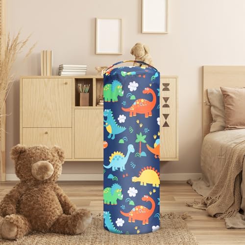 Eyoulife Sitzsack Bezug Multifunktionaler 100cm, Stofftier Aufbewahrung Röhre mit Reißverschluss Ohne Füllung, Sitzsack Kinder Atmungsaktives zur Aufbewahrung Spielzeug (Blau) von Eyoulife