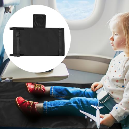 Eyoulife Flugzeug Fußstütze Kinder Hängematte rutschfest Faltbar 75x42cm, Flugzeug Sitzverlängerung Kleinkind mit Verstellbarem Druckknopfverschluss für Kleine Kinder Flugreisen von Eyoulife