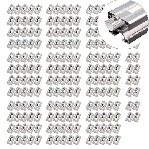 EYPINS 200x Nutensteine mit Zentrierung Kugel Steg Aluprofil Stahl M6-Gewinde Nutensteine mit Federkugel Nut8 8mm Nut für Aluminiumprofil 30x30S1, 30x40, 30x30, 30x60 Profilen von EYPINS