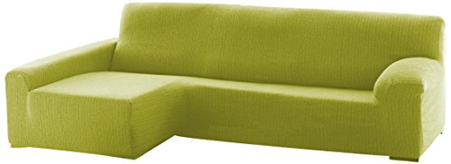 Dam Sofa Überwurf Chaise Longue 240 cm. links Frontalsicht - Fb. 04-grün von Eysa