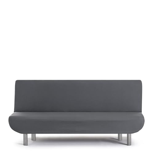 EYSA Bi-elastischer Sofabezug für 3-Sitzer Click-Clac, Dunkelgrau, Harlem-Design von Eysa