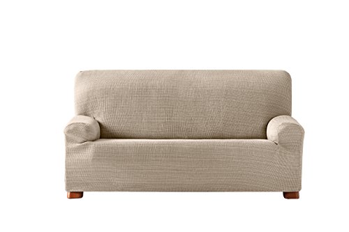 Eysa Aquiles elastisch Sofa überwurf 3 sitzer Farbe 00-Ecru, Polyester-Baumwolle, 37 x 29 x 9 cm von Eysa