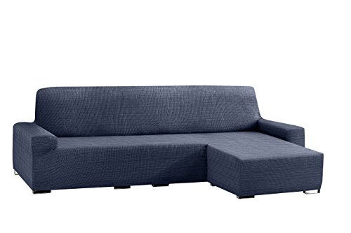 Eysa Aquiles elastisch Sofa überwurf Chaise Longue kurzer arm rechts, frontalsicht, Farbe 03-blau, Polyester-Baumwolle, 43 x 37 x 14 cm von Eysa