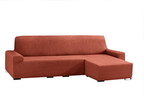 Eysa Aquiles elastisch Sofa überwurf Chaise Longue kurzer arm rechts, frontalsicht, Farbe 09-orange, Polyester-Baumwolle, 43 x 37 x 14 cm von Eysa