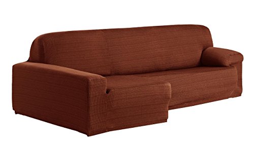 Eysa Aquiles elastisch Sofa überwurf Chaise Longue Links, frontalsicht, Farbe 09-orange, Polyester-Baumwolle, 43 x 37 x 14 cm von Eysa