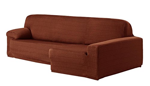 Eysa Aquiles elastisch Sofa überwurf Chaise Longue rechts, frontalsicht, Farbe 09-orange, Polyester-Baumwolle, 43 x 37 x 14 cm von Eysa