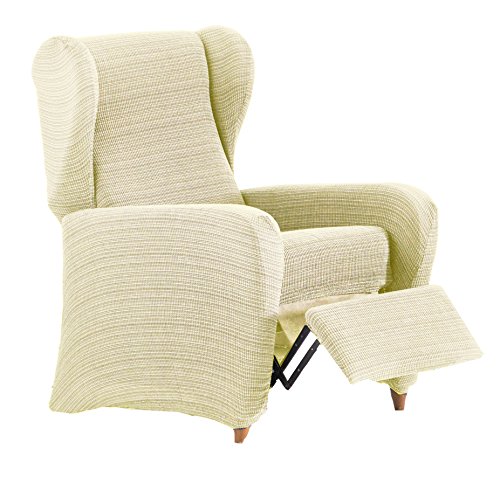 Eysa Aquiles elastisch Sofa überwurf relaxsessel Farbe 00-Ecru, Polyester-Baumwolle, 37 x 29 x 5 cm von Eysa