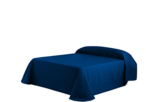 Eysa Bettüberwurf, Polyester, 180 cm, 75, 25 Prozent Baumwolle, Kies 03 Tagesdecke, Blau von Eysa