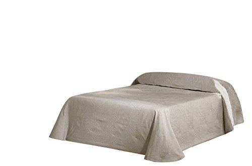 Eysa Bettüberwurf, Polyester, Jaquardgewebe, 235 cm, 75 Prozent, 25 Prozent Baumwolle, 11 Piramide Tagesdecke Beige von Eysa