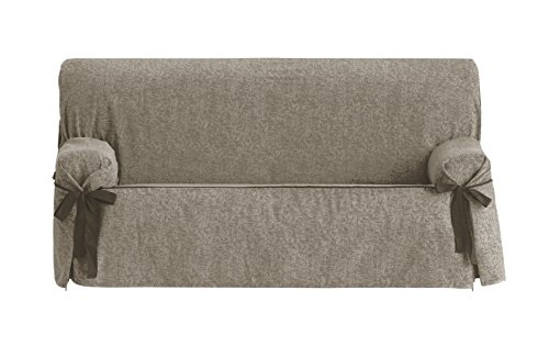 Eysa Dream nicht elastisch mit krawatten sofa überwurf 1 sessel, Chenille, Braun (31-nerz), 70 x 110 x 120 cm, 1 Einheit von Eysa