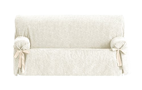Eysa Dream nicht elastisch mit krawatten sofa überwurf 1 sessel, Chenille, Beige (01-ecru), 70 x 110 x 120 cm, 1 Einheit von Eysa