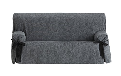 Eysa Dream nicht elastisch mit krawatten sofa überwurf 1 sessel, Chenille, Grau (06-grau), 70 x 110 x 120 cm, 1 Einheit von Eysa