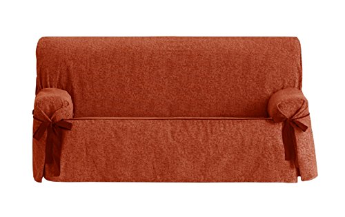 Eysa Dream nicht elastisch mit krawatten sofa überwurf 2 sitzer, Chenille, Orange (39-orange),70 x 110 x 180 cm, 1 Einheit von Eysa
