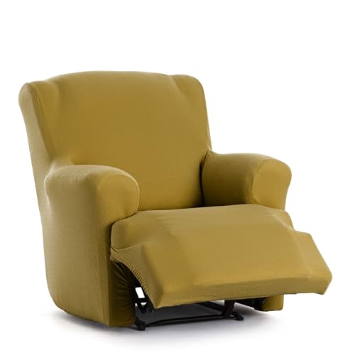 Eysa Bi-elastischer Sofabezug für Relaxsessel mit Füßen, senffarben, Design Harlem von Eysa
