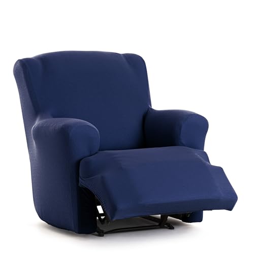 Eysa Bi-elastischer Sofabezug für Relaxsessel mit Füßen in Blau, Design Harlem Eysa Bi-elastischer Sofabezug für Relaxsessel mit Füßen in Blau, Design Harlem von Eysa