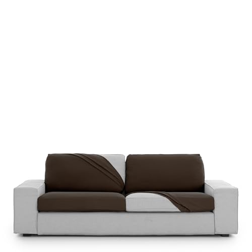 EYSA Bi-elastischer Sofabezug für Sitzfläche und Rückenlehne, Größe L, Braun, Harlem-Design von Eysa