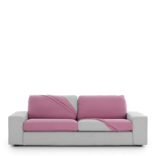 EYSA Bi-elastischer Sofabezug für Sitzfläche und Rückenlehne, Größe XL, Rosa, Harlem-Design von Eysa