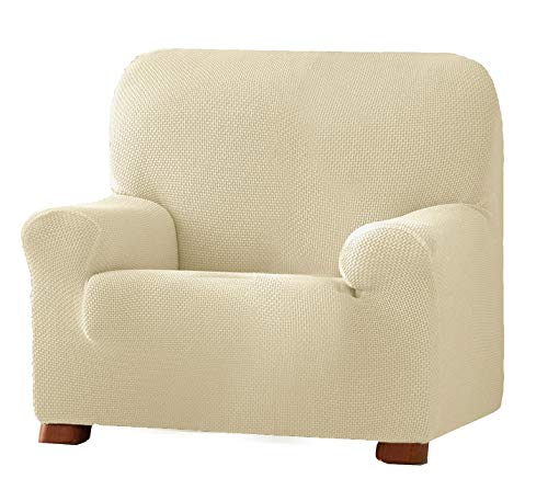 Eysa Cora bielastisch Sofa überwurf 1 Sessel Farbe 01-beige, Polyester-Baumwolle, 36 x 27 x 9 cm von Eysa