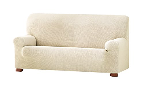 Eysa Cora bielastisch Sofa überwurf 2 sitzer Farbe 00-Ecru, Polyester-Baumwolle, 36 x 27 x 14 cm von Eysa