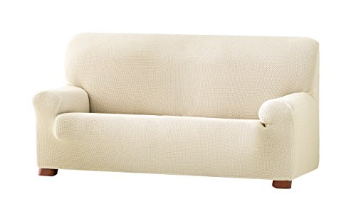 Eysa Cora bielastisch Sofa überwurf 3 sitzer Farbe 00-Ecru, Polyester-Baumwolle, 36 x 27 x 17 cm von Eysa