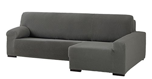 Eysa Cora bielastisch Sofa überwurf Chaise Longue rechts, frontalsicht, Farbe 06-grau, Polyester-Baumwolle, 39 x 35 x 19 cm von Eysa