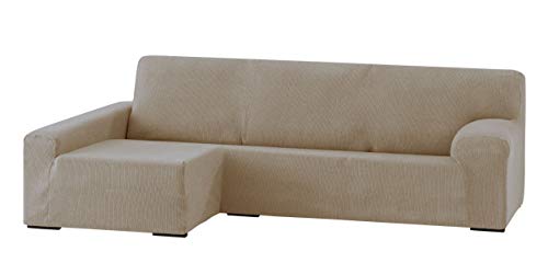 Eysa Dorian elastisch Sofa überwurf Chaise Longue Links, frontalsicht, Chenille, 11-beige, 43 x 17 x 37 cm von Eysa