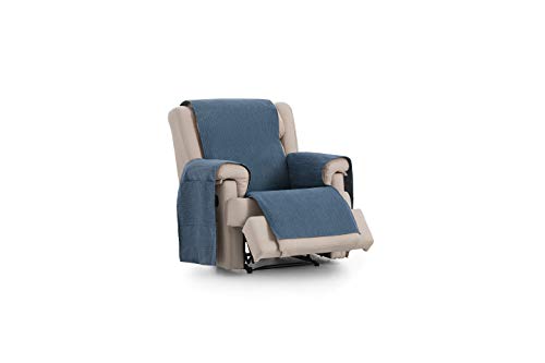 Eysa Loira Protect wasserdichte und atmungsaktive Sofa überwurf, 65% Polyester 35% Baumwolle, blau, 55 cm von Eysa