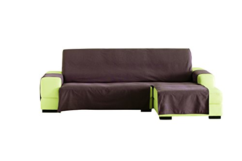 Eysa Lona LISO Sofa Überwurf Chaise Longue 290 cm. Links Frontalsicht - Fb. 17-braun von Eysa