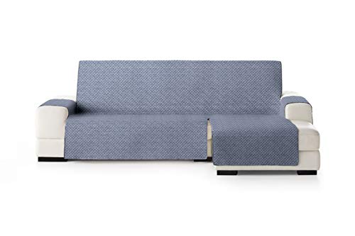 Eysa Mist Sofa überwurf, Polyester, C/3 blau-grau, Chaise Longue 240 cm. Geeignet für Sofas von 250 bis 300 cm von Eysa